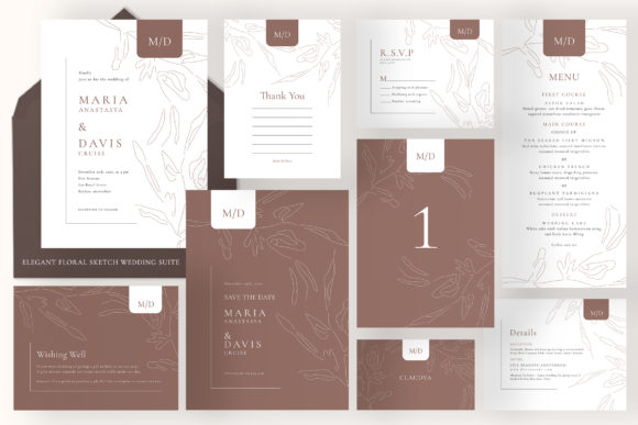 Elegant Floral Sketch Wedding Suite: A Practical Guide to Editing and Printing