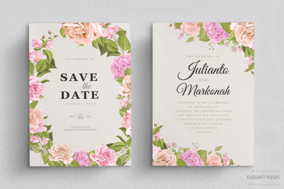 Elegant Floral Wedding Card Set: Design & Customization