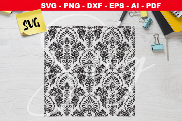 Floral Baroque Seamless Pattern: Digital Design Asset