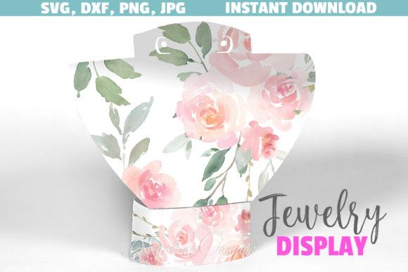 Floral Jewelry Display SVG File: Elevating Handmade Presentations