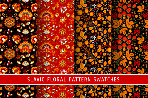 Floral Slavic Seamless Patterns 3: Design Versatility