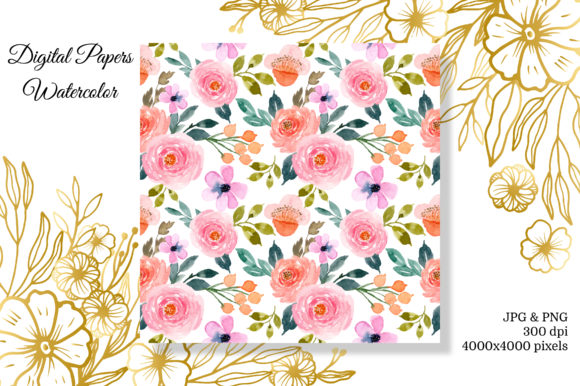 Seamless Pattern Floral Watercolor 12: Creative Uses