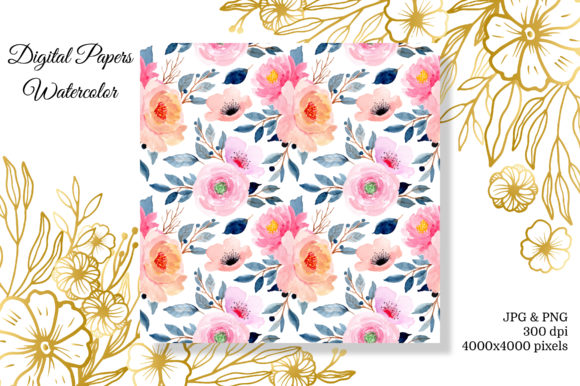 Seamless Pattern Floral Watercolor 17: Design Guide