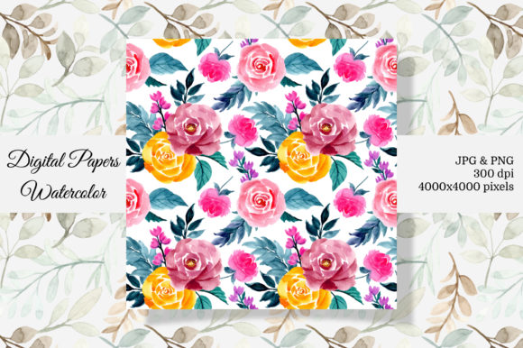 Seamless Pattern Floral Watercolor 3 Design Guide