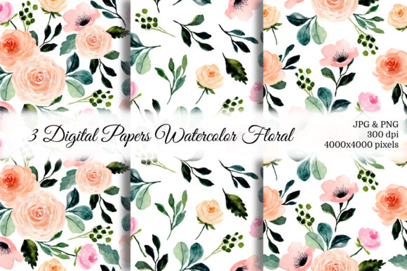 Seamless Pattern Floral Watercolor 34: A Strategic Asset for Visual Branding and Digital Design