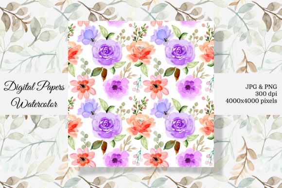 Seamless Pattern Floral Watercolor 5: Creative Uses