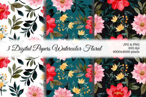 Seamless Pattern Floral Watercolor 54 Design Guide