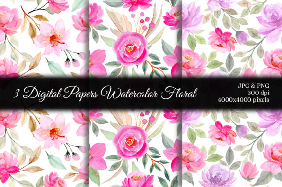 Seamless Pattern Floral Watercolor 63: Creative Uses